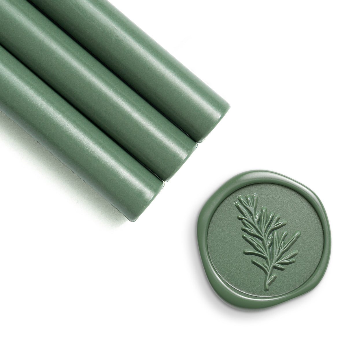 Olive Green Sealing Wax Sticks, 8 Pack